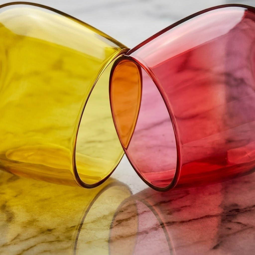 Vibrant Rainbow Short-Stem Goblet Set - Assorted 8-Piece Collection