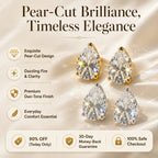 🔥 LAST DAY 90% OFF: Travel-Safe VVS1 Pear-Cut Moissanite Stud Earrings in 925 Silver