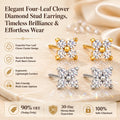 🔥 LAST DAY 90% OFF : Elegant Four-Leaf Clover Moissanite Diamond Stud Earrings – Timeless Luxury & 100% Diamond Tester Approved