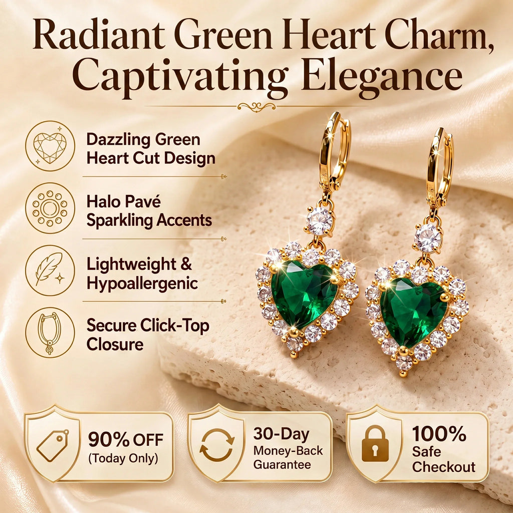 🔥 LAST DAY 90% OFF : Radiant Pink Heart Charm Drop Earrings – Captivating Sparkle & Featherlight Elegance