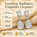 🔥 LAST DAY 90% OFF: Artisan Handcrafted Flawless Lab-Grown Teardrop Earrings in Triple 14K Gold