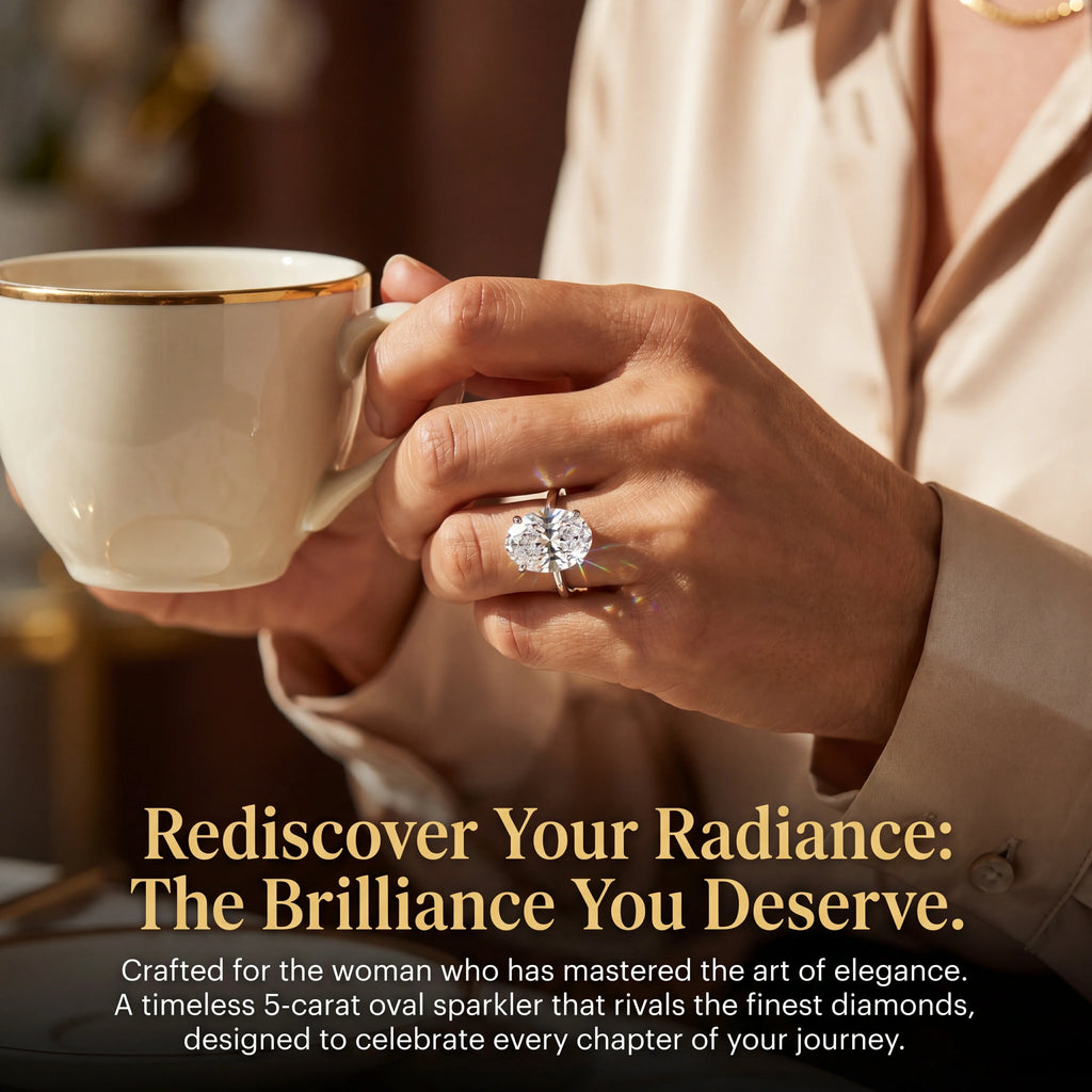 🔥 90% OFF TODAY: 5-Carat "Hand-Lift" Oval Sparkler — Stop Saving Your Radiance for "Someday" and Wear the Luxury You Deserve Every Day 💖