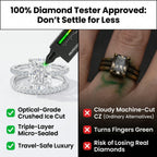🔥 LAST DAY 90% OFF: Optical-Grade Travel-Safe Flawless Moissanite 2-4CT Radiant Stackable Ring Set in S925 & 14K Gold