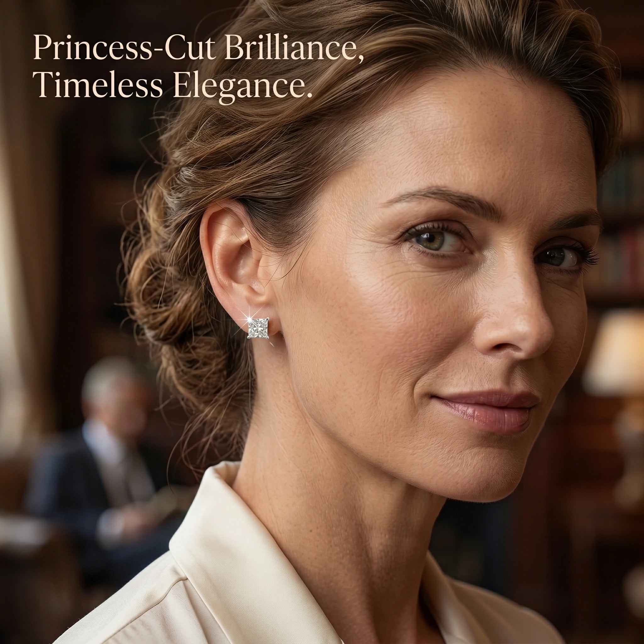 🔥 90% OFF (Today Only): VVS Princess-Cut Moissanite Studs