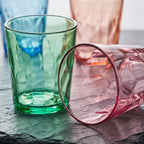 Vibrant Faceted Jewel Tumbler Set - Assorted 6-Color Collection