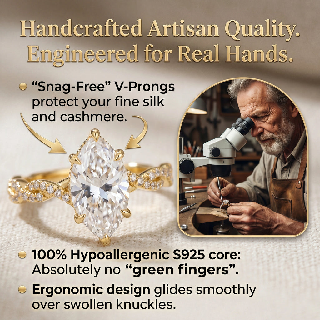 🔥90% OFF TODAY: The 3-Carat Marquise "Royal Heirloom" Ring | Your Finger-Slimming Travel Diamond
