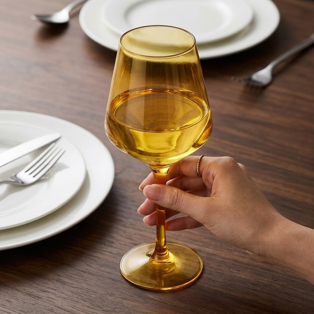 Modern Prism Colored Wine Glasses - Set of 6
