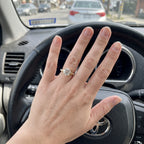 🔥 LAST DAY 90% OFF: Tester-Passing HD-Fire D-VVS1 Flawless Moissanite Vintage Bow Ring in Triple 14K Gold