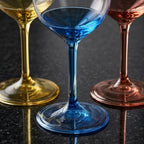 Elegant Color-Stemmed Wine Glasses - Set of 4