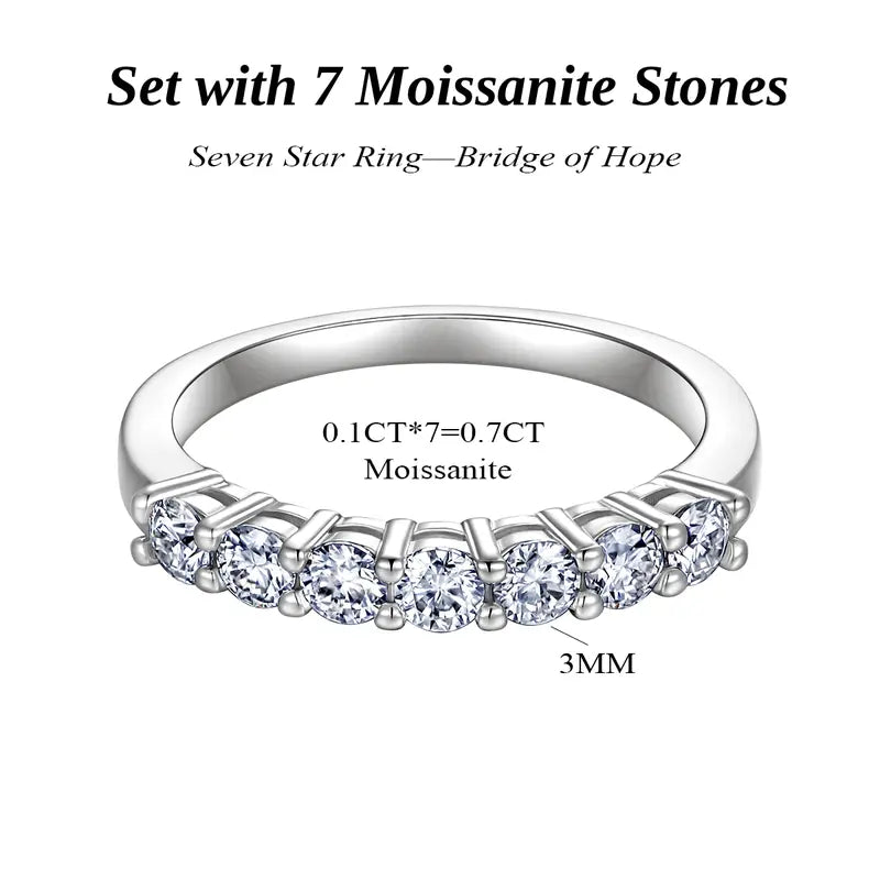 🔥 LAST DAY 90% OFF: Precision Hearts & Arrows Travel-Safe Flawless D-Color Moissanite 1.5CT Signature Stack Ring Set in 14K Gold Plated 925 Silver