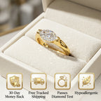 🔥 LAST DAY 90% OFF:  Anti-Spin VVS1 Flawless Moissanite East-to-West Marquise Ring in 14K Gold