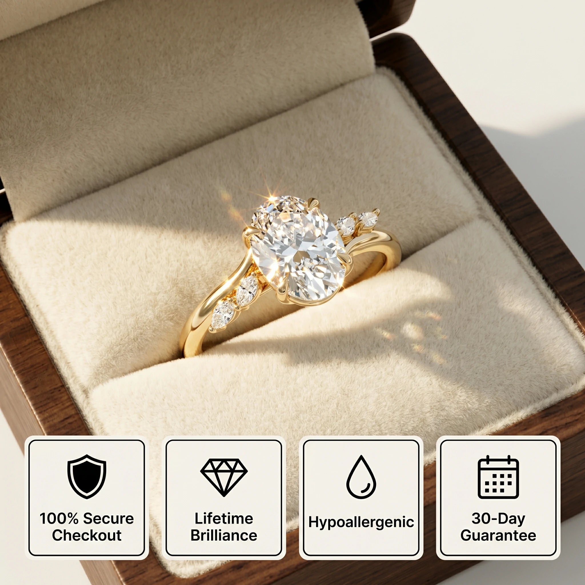 🔥 LAST DAY 90% OFF: Multi-Angle Optical Cut Finger-Slimming D-Color VVS1 Flawless Moissanite Asymmetrical Vine Ring in 14K Gold Over 925 Silver