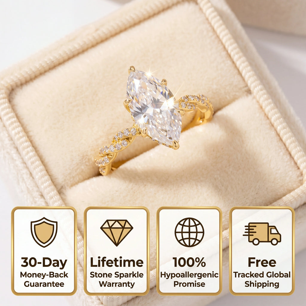 🔥90% OFF TODAY: The 3-Carat Marquise "Royal Heirloom" Ring | Your Finger-Slimming Travel Diamond