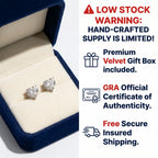 🔥 LAST DAY 90% OFF: Starburst Heart Cut Travel-Safe Flawless Moissanite D-Color VVS1 Stud Earrings in Triple-Gold Plated 925 Silver