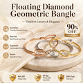 🔥 LAST DAY 90% OFF : Floating Diamond Geometric Bangle – Timeless Luxury &amp; Kinetic Brilliance 🔥