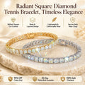 🔥 LAST DAY 90% OFF : Radiant Square Diamond Tennis Bracelet – Seamless Brilliance & Fluid Comfort