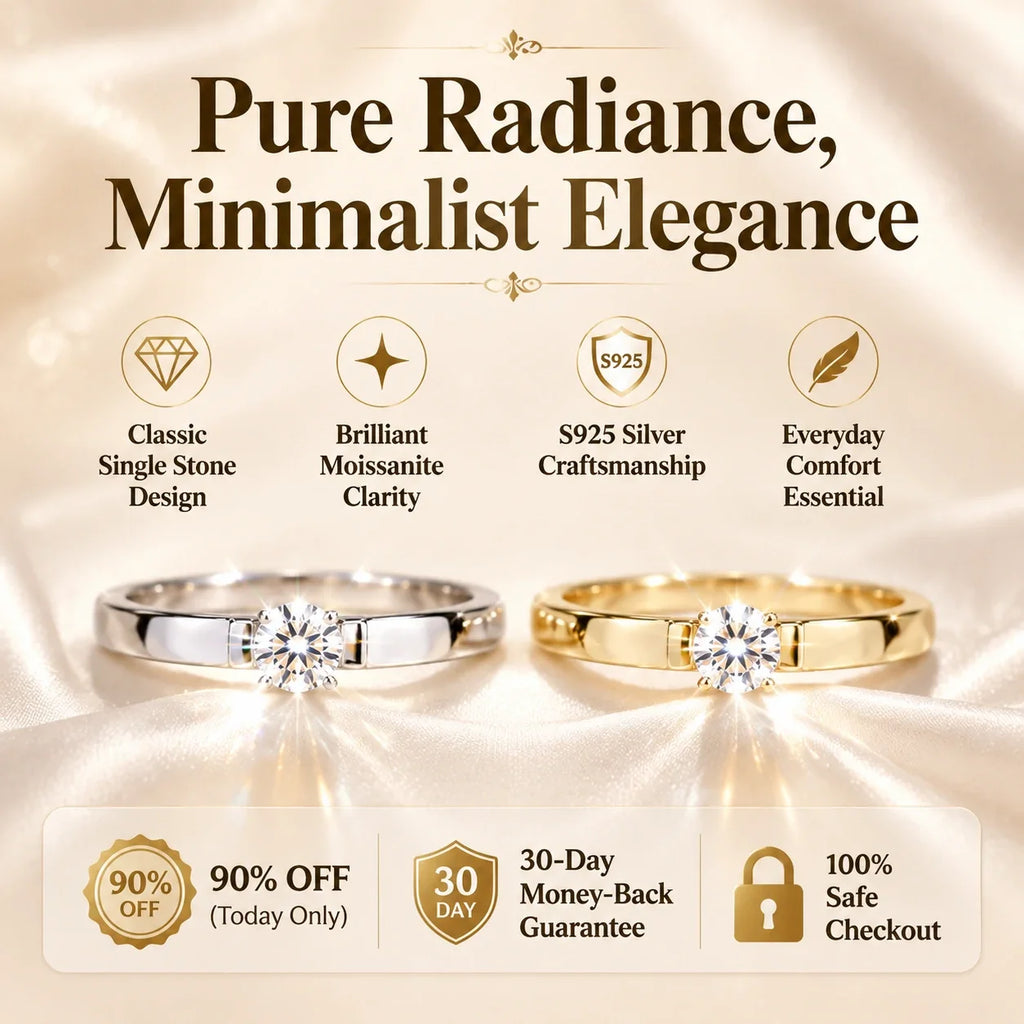 🔥 LAST DAY 90% OFF : The "Sweet Heart" Minimalist Moissanite Ring