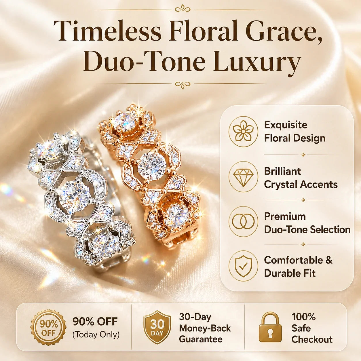 🔥LAST DAY 90% OFF: The "Timeless Floral Grace" Handcrafted Ring