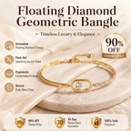 🔥 LAST DAY 90% OFF : Floating Diamond Geometric Bangle – Timeless Luxury &amp; Kinetic Brilliance 🔥