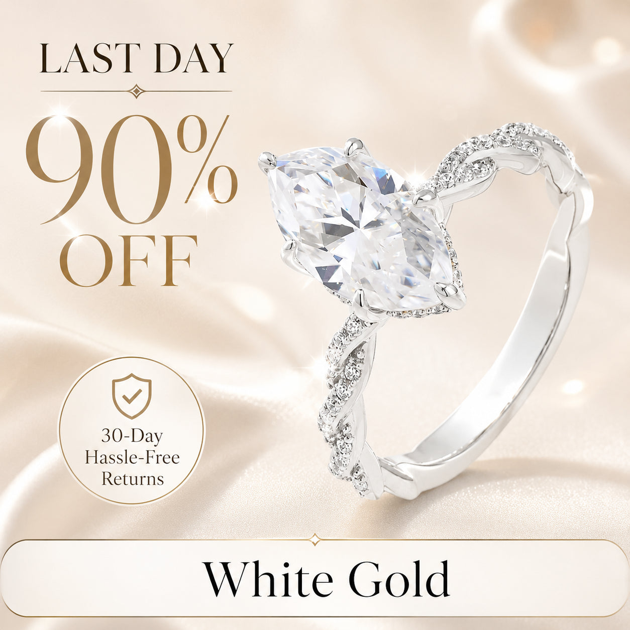 🔥90% OFF TODAY: The 3-Carat Marquise "Royal Heirloom" Ring | Your Finger-Slimming Travel Diamond