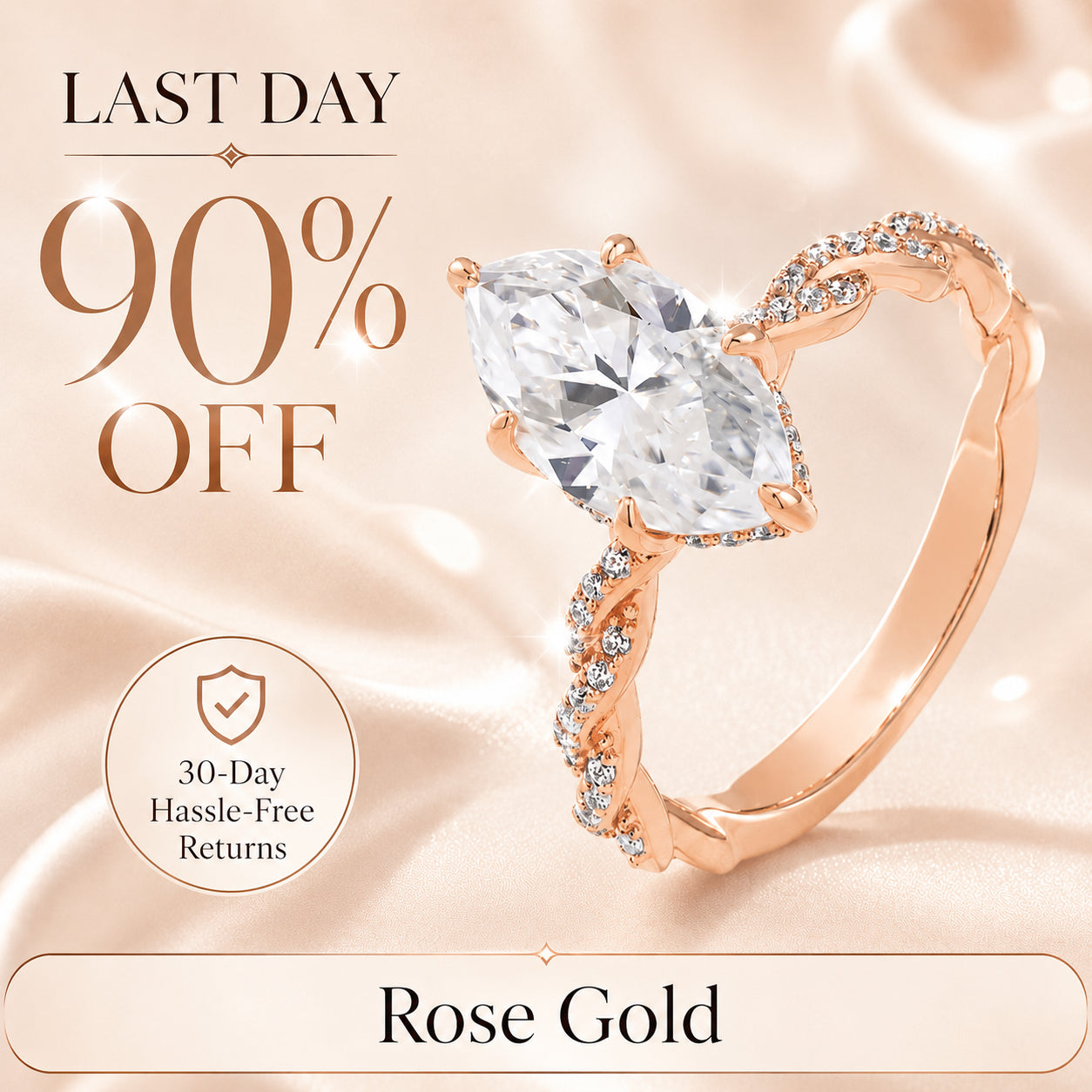 🔥90% OFF TODAY: The 3-Carat Marquise "Royal Heirloom" Ring | Your Finger-Slimming Travel Diamond