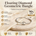 🔥 LAST DAY 90% OFF : Floating Diamond Geometric Bangle – Timeless Luxury &amp; Kinetic Brilliance