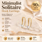 🔥 LAST DAY 90% OFF : Minimalist Solitaire U-Shape Hook Earrings – Easy-On Comfort & Timeless Brilliance