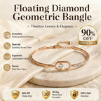 🔥 LAST DAY 90% OFF : Floating Diamond Geometric Bangle – Timeless Luxury &amp; Kinetic Brilliance 🔥
