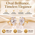 🚨 90% OFF (Today Only): The Premium Oval-Cut Moissanite Studs (Passes Diamond Tester!)