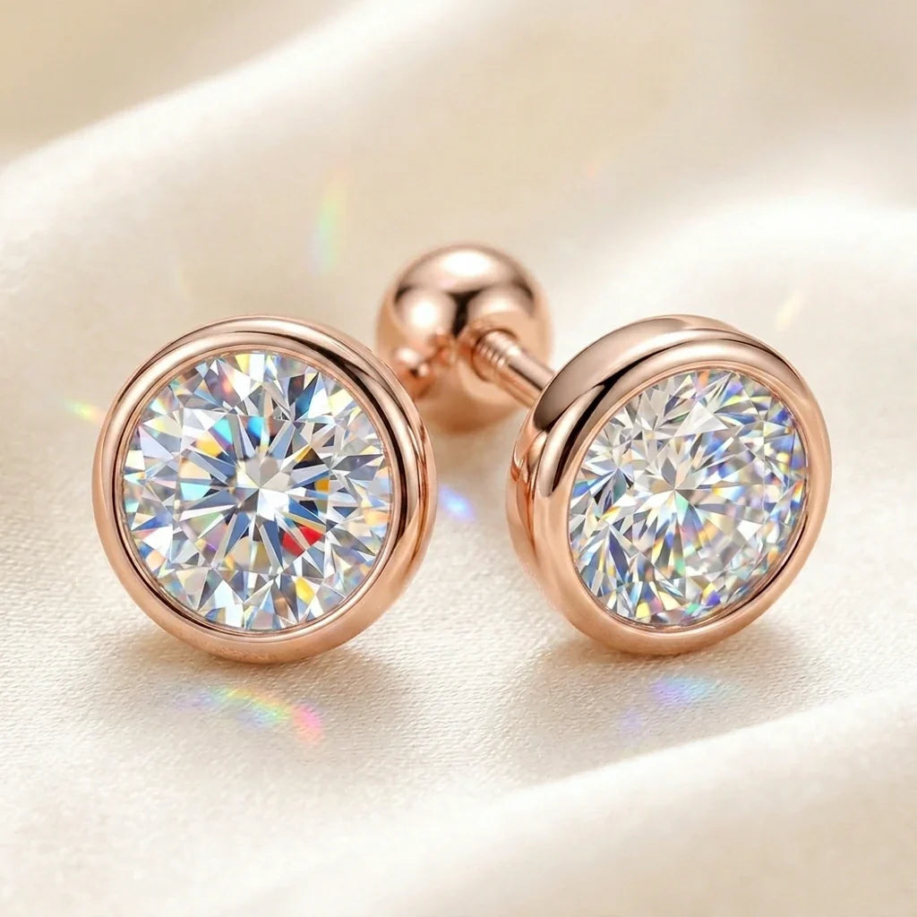 🔥 LAST DAY 90% OFF: Sleep-Safe High-Clarity Bubble Moissanite Studs in S925 Silver