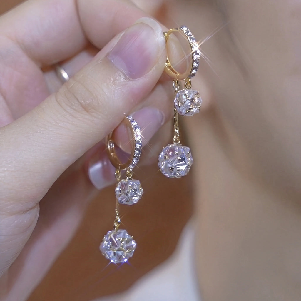 🔥 LAST DAY 90% OFF : Effortless Sparkle: Cascading Multi-Ball Earrings