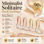 🔥 LAST DAY 90% OFF : Minimalist Solitaire U-Shape Hook Earrings – Easy-On Comfort & Timeless Brilliance