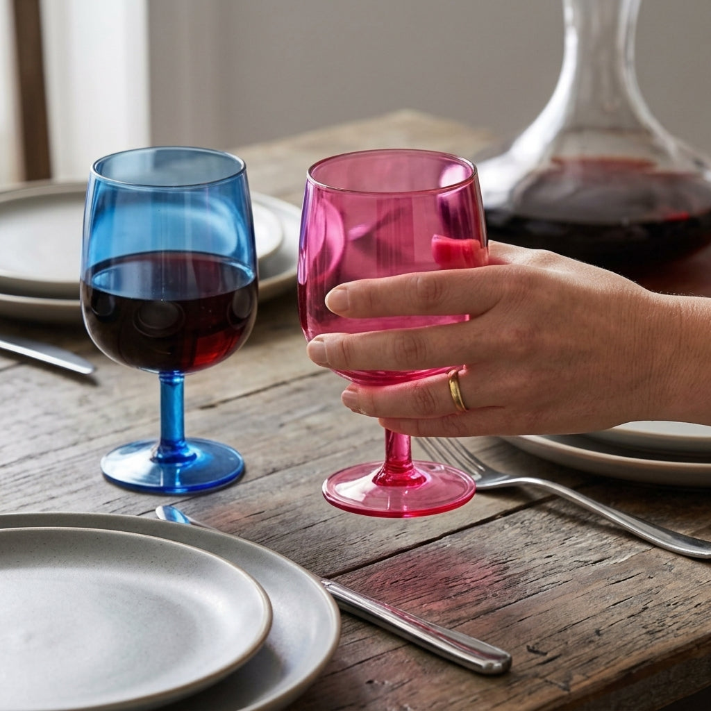 Vibrant Rainbow Short-Stem Goblet Set - Assorted 8-Piece Collection