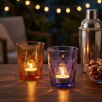 Vibrant Faceted Jewel Tumbler Set - Assorted 6-Color Collection