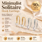 🔥 LAST DAY 90% OFF : Minimalist Solitaire U-Shape Hook Earrings – Easy-On Comfort & Timeless Brilliance
