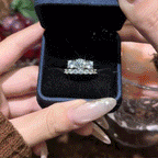 🔥 LAST DAY 90% OFF: Precision Hearts & Arrows Travel-Safe Flawless D-Color Moissanite 1.5CT Signature Stack Ring Set in 14K Gold Plated 925 Silver